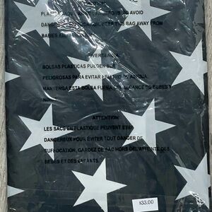 Blue line Flag  Blue and White Star Patterned Fabric, police honor flag